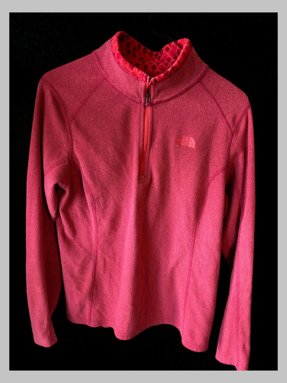 The North Face Women’s Large Pink Fleece 1/4 Zip Pullover Jacket